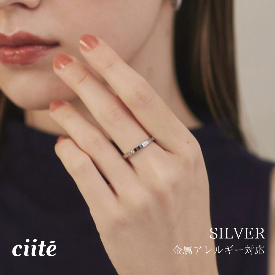 樂天商城 - 金属アレルギー対応 シンプルビジューリング サージカルステンレス レディース アクセサリー 結婚式 パーティー 誕生日 プレゼント シルバー ゴールド ピンクゴールド シンプル
