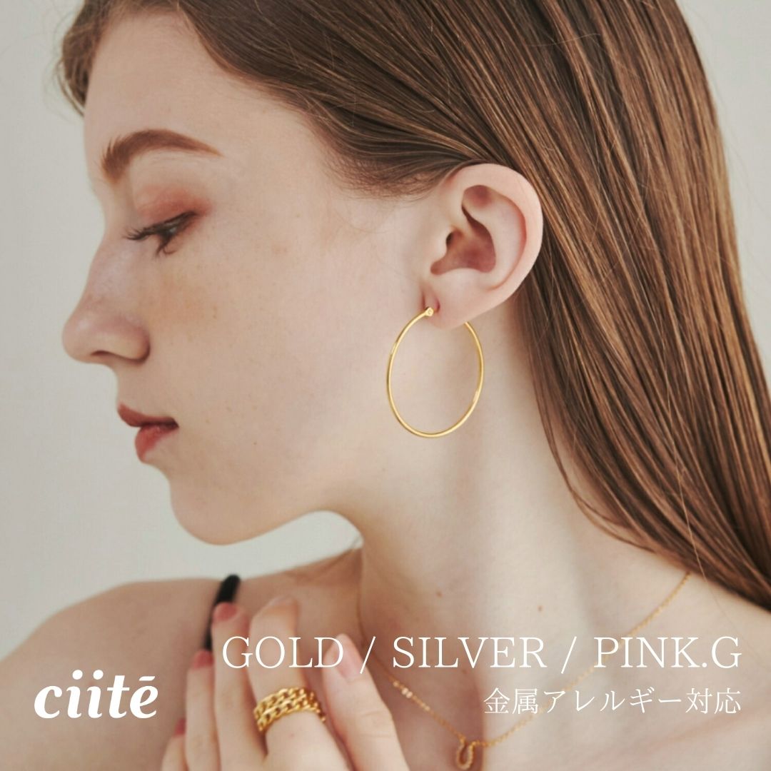 樂天商城 - 金属アレルギー対応 シンプルフープピアス サージカルステンレス (両耳用) レディース アクセサリー 結婚式 パーティー 誕生日 プレゼント シルバー ゴールド ピンクゴールド シンプル