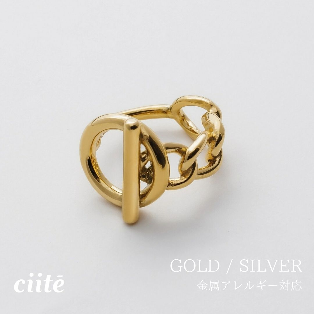 Rakuten - 金属アレルギー対応 マンテルデザインリング サージカルステンレス レディース アクセサリー 結婚式 パーティー 誕生日 プレゼント シルバー ゴールド ピンクゴールド シンプル