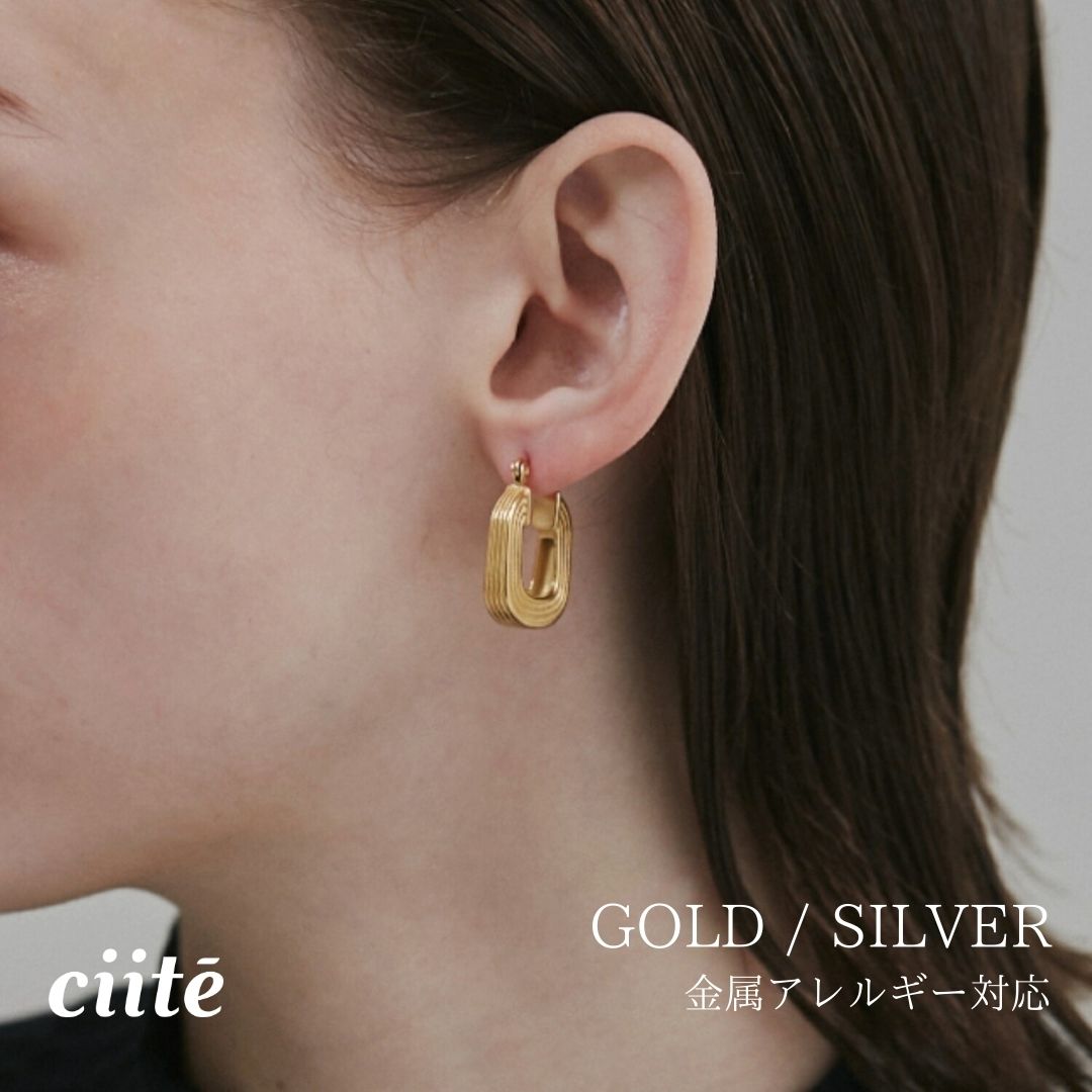 樂天商城 - 金属アレルギー対応 オーバルフープピアス サージカルステンレス (両耳用) レディース アクセサリー 結婚式 パーティー 誕生日 プレゼント シルバー ゴールド ピンクゴールド シンプル