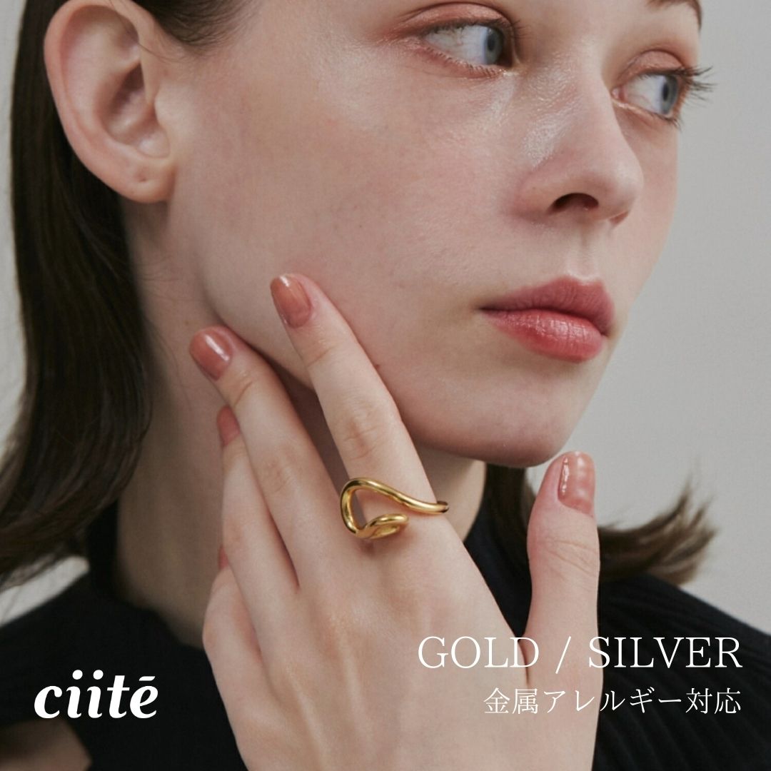 Rakuten - 金属アレルギー対応 ニュアンスライン リング サージカルステンレス レディース アクセサリー 結婚式 パーティー 誕生日 プレゼント シルバー ゴールド ピンクゴールド シンプル
