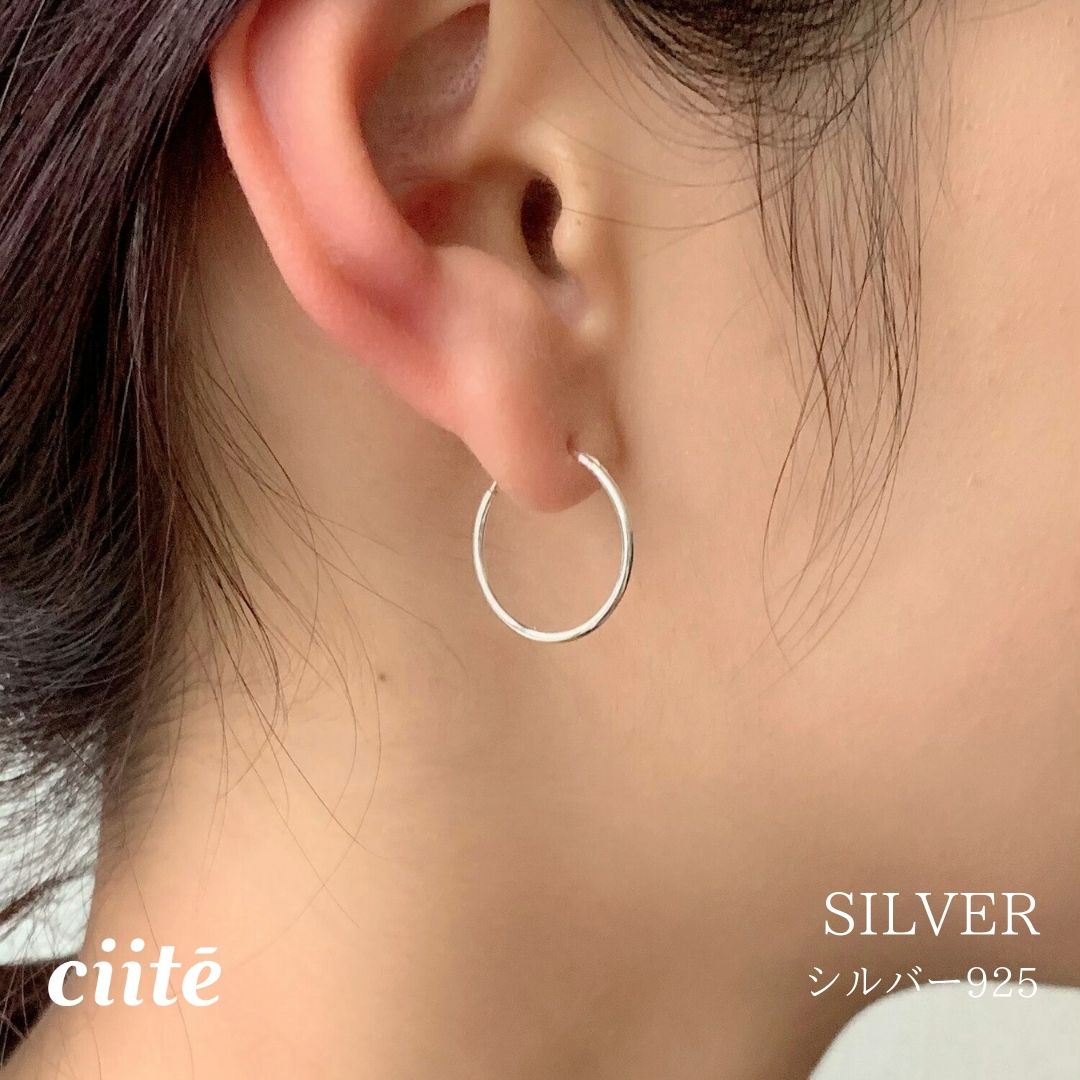 Chromium - silver925 ピアス (両耳用) レディース アクセサリー 結婚式 パーティー 誕生日 プレゼント シルバー ゴールド ピンクゴールド シンプル