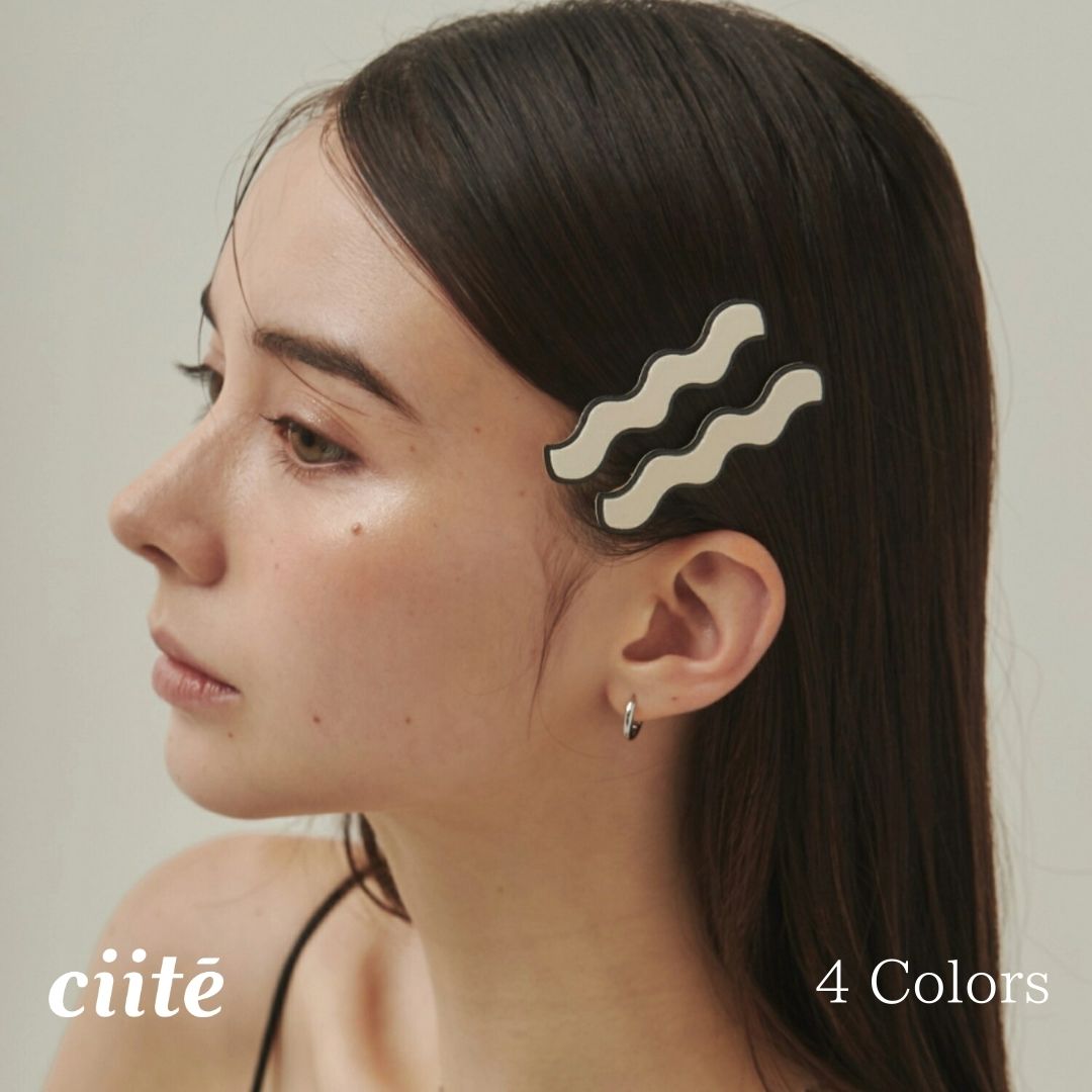 ウェーブデザインヘアピン 2個セット レディース アクセサリー 結婚式 パーティー 誕生日 プレゼント シルバー ゴールド ピンクゴールド シンプル 結婚式 入園式 卒業式 冠婚葬祭 お団子