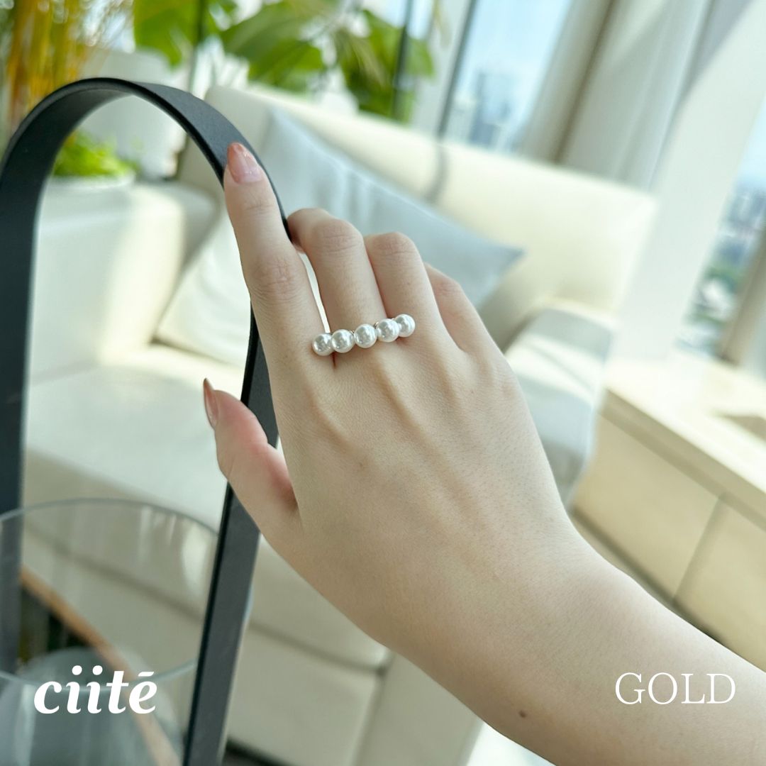 樂天商城 - plump pearl ring レディース アクセサリー 結婚式 パーティー 誕生日 プレゼント シルバー ゴールド ピンクゴールド シンプル