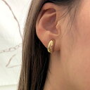 ぷっくりシンプルイヤリング (両耳用) レディース アクセサリー 結婚式 パーティー 誕生日 プレゼント シルバー ゴールド ピンクゴールド シンプル