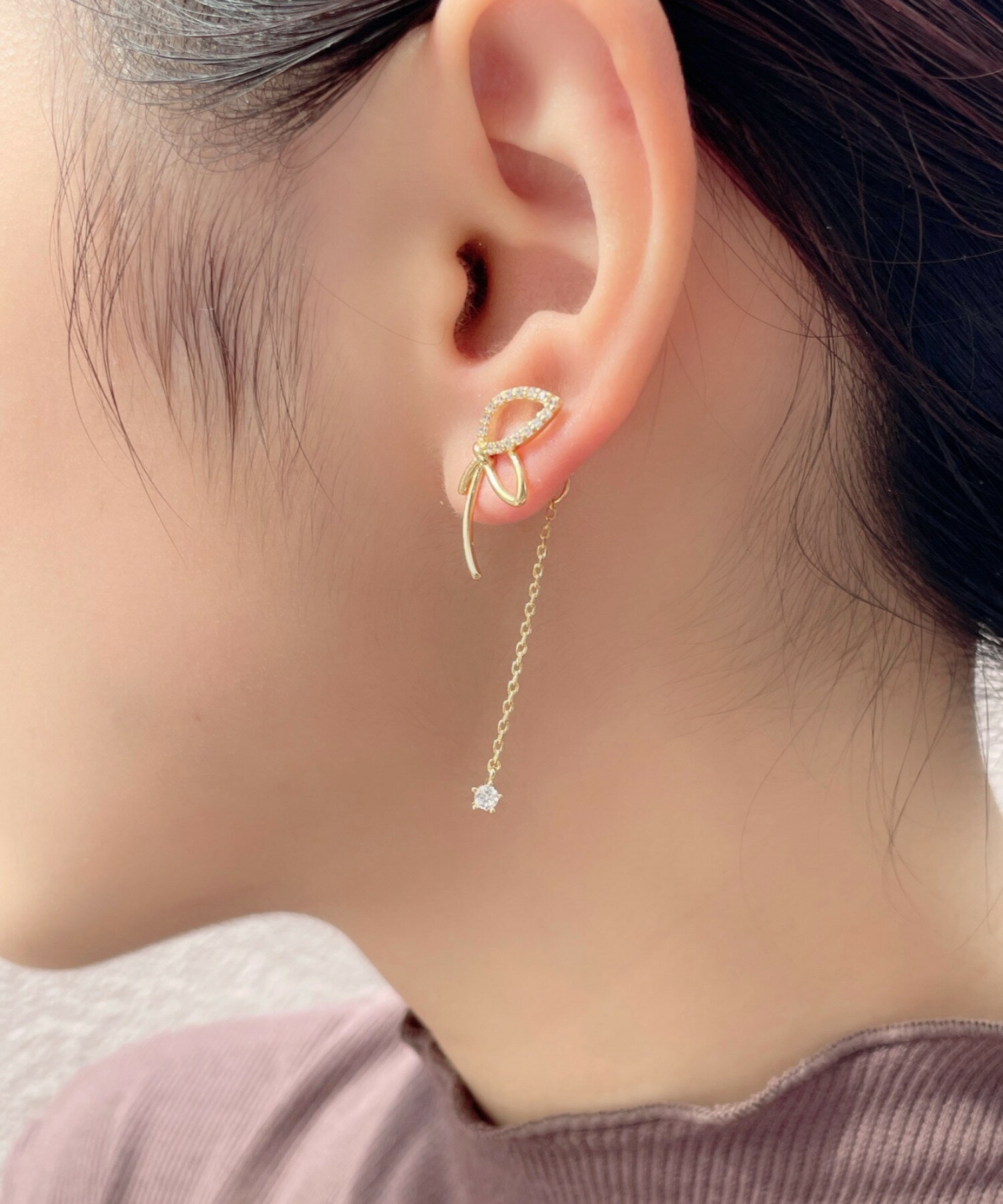 楽天市場】14k バックチェーンピアスの通販