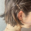 ニュアンスデザインヘアピン レディース アクセサリー 結婚式 パーティー 誕生日 プレゼント シルバー ゴールド ピンクゴールド シンプル