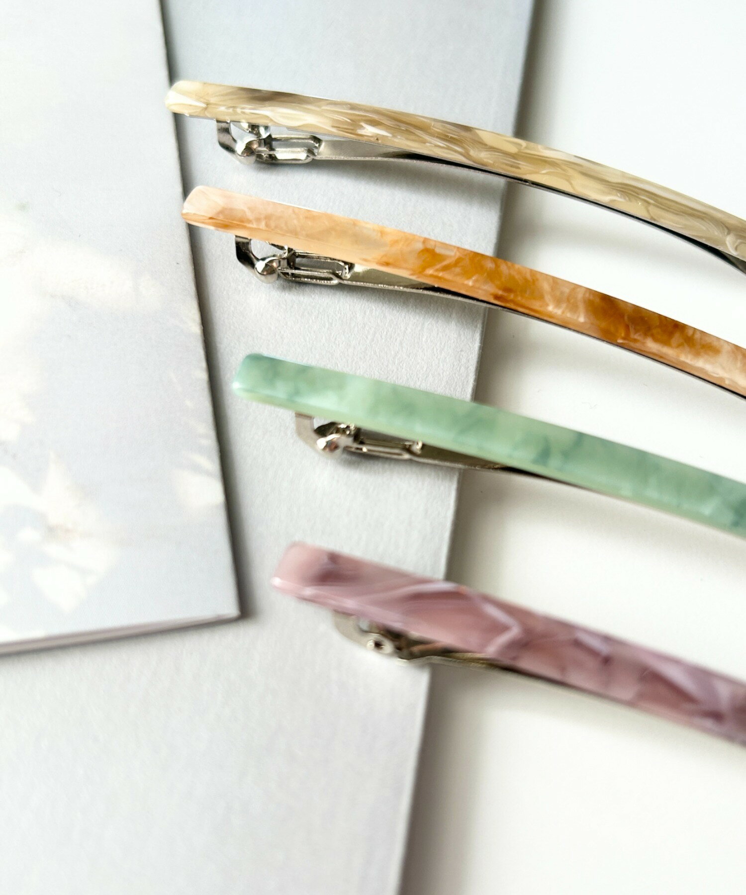 シンプリーバレッタ / simply barrette レディース アクセサリー 結婚式 パーティー 誕生日 プレゼント シルバー ゴールド ピンクゴールド シンプル