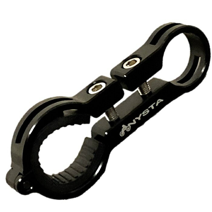 バイクアクセサリーバーホルダー ハンドルクランプ 金属製 ブラック