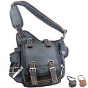 DEVICE Work ショルダーバッグ 帆布 ブラック/カーキ AHB17068(4)