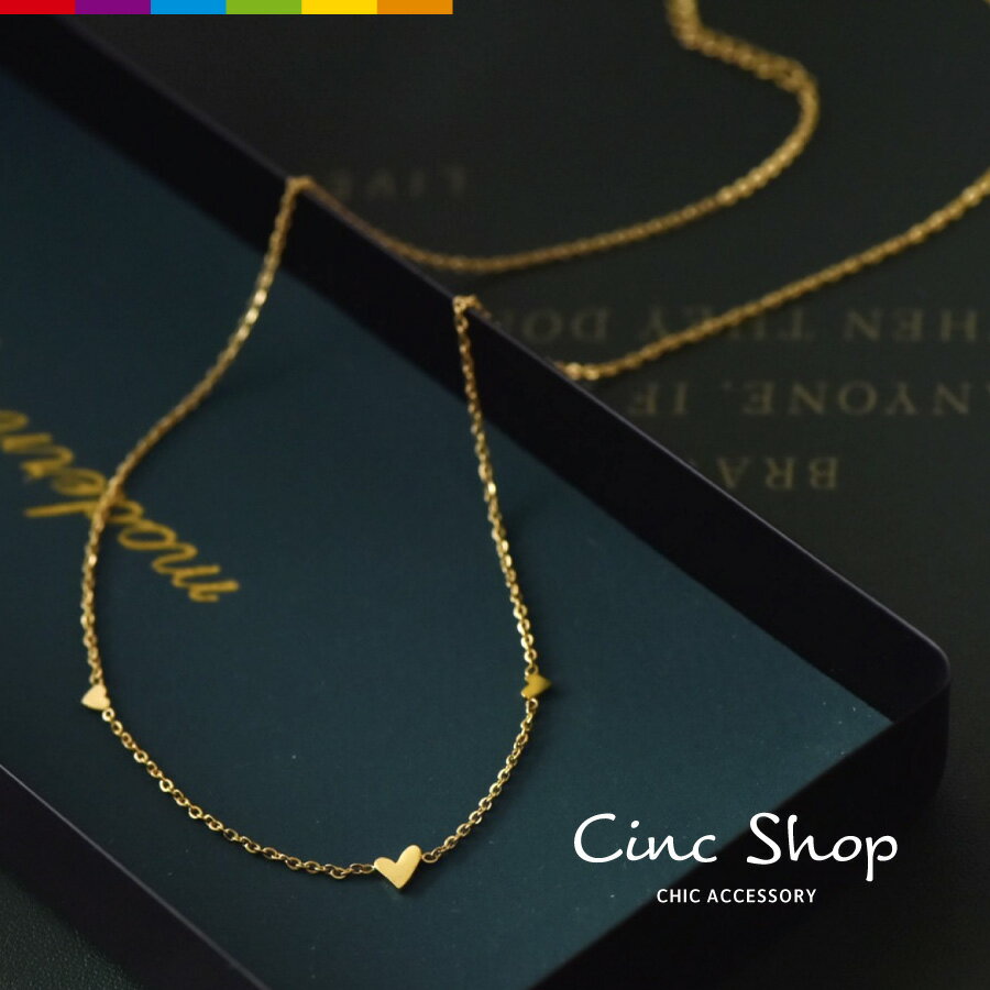 ネックレス レディース ショートネックレス チェーン ハート モチーフ 大人かわいい 金属アレルギー つけっぱなし 重ね付け ゴールド シンプル
