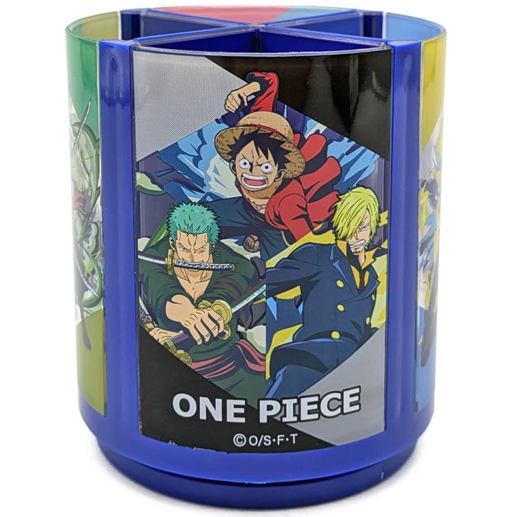 回るペンスタンド 回転ペン立て ワンピース ルフィ&ゾロ&サンジ ケイカンパニー 少年ジャンプ