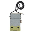 かえるのピクルス ショルダーバッグ ファスナーサコッシュ petit pickles 杢GY ナカジマ スマホショルダー 斜め掛けかばん