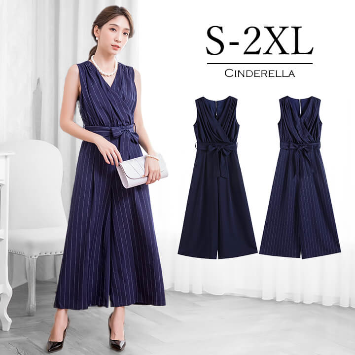 パンツドレス パンツスタイル サロペット オールインワン コンビネゾン パーティードレス 結婚式 ワンピース ワイドパンツ マキシ丈 くるぶし丈 エレガント 大...