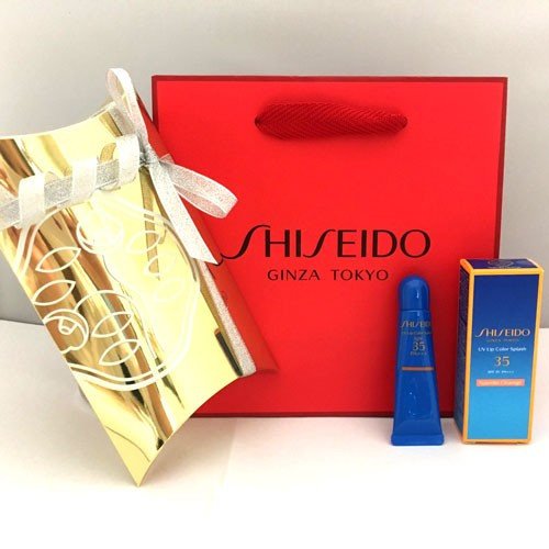 ギフトラッピング済 SHISEIDO Suncare(資生堂 サンケア) UVリップカラースプラッシュ [SPF30・PA+++] 容量10g 日本製 (ウルルレッド)