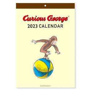 おさるのジョージ グッズ 2023Calendar 壁掛けカレンダー2023年 学研ステイフル 絵本キャラクター インテリア 令和5年暦 予約 シネマコレクション