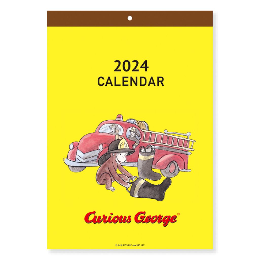 おさるのジョージ 2024Calendar 壁掛けカレンダー2024年 学研ステイフル インテリア 絵本キャラクター 令和6年暦 シネマコレクション