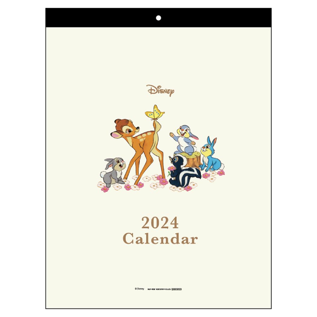 ディズニーキャラクター 2024Calendar 壁掛けカレンダー2024年 ウォールカレンダー クラシック シンプルS サンスター文具 キャラクター インテリア 令和6年暦 シネマコレクション