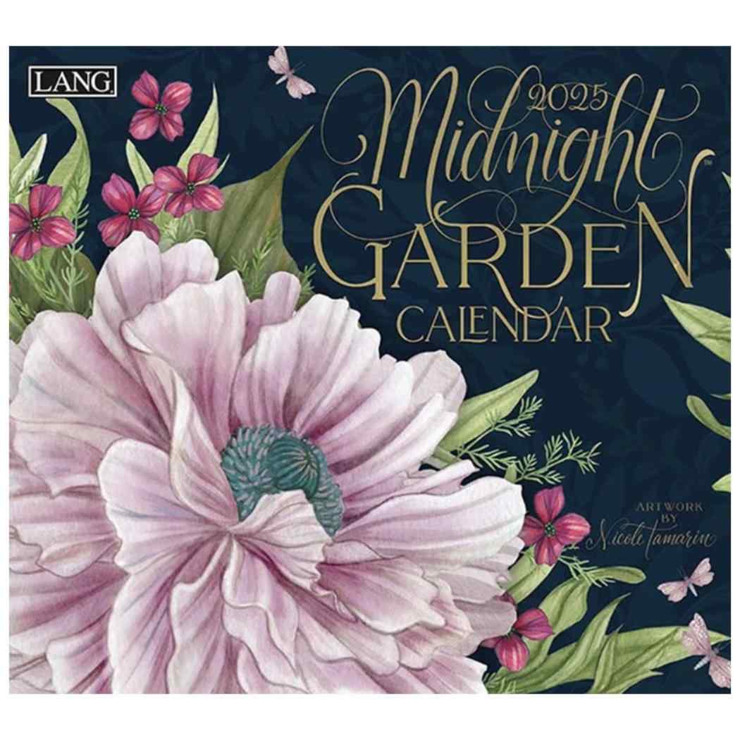 LANG ラング 2025 Calendar 壁掛けカレンダー2025年 Midnight Garden Nicole Tamarin カントリー フラワー インテリア 令和7年暦 シネマコレクション