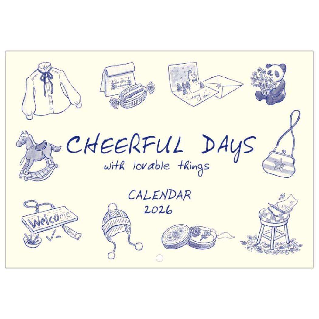 チヤフルデイズ 2026 Calendar 壁掛けカレンダー2026年 スケジュール アクティブコーポレーション アート ガーリー インテリア 令和8年暦 シネ...
