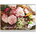 アンティークローズ 2026Calendar 壁掛けカレンダー2026年 スケジュール フラワー APJ 花写真 書き込み インテリア 令和8年暦 シネマコレクション