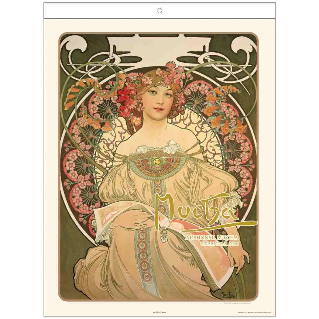アルフォンス ミュシャ 2026Calendar 壁掛けカレンダー2026年 APJ 海外作家 アート インテリア 令和8年暦 シネマコレクション