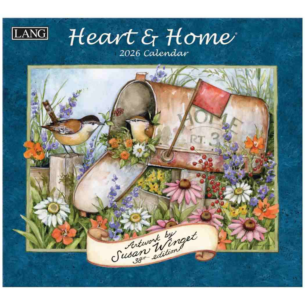 LANG ラング 2026 Calendar 壁掛けカレンダー2026年 Heart&Home Susan Winget カントリー 鳥 インテリア 令和8年暦...