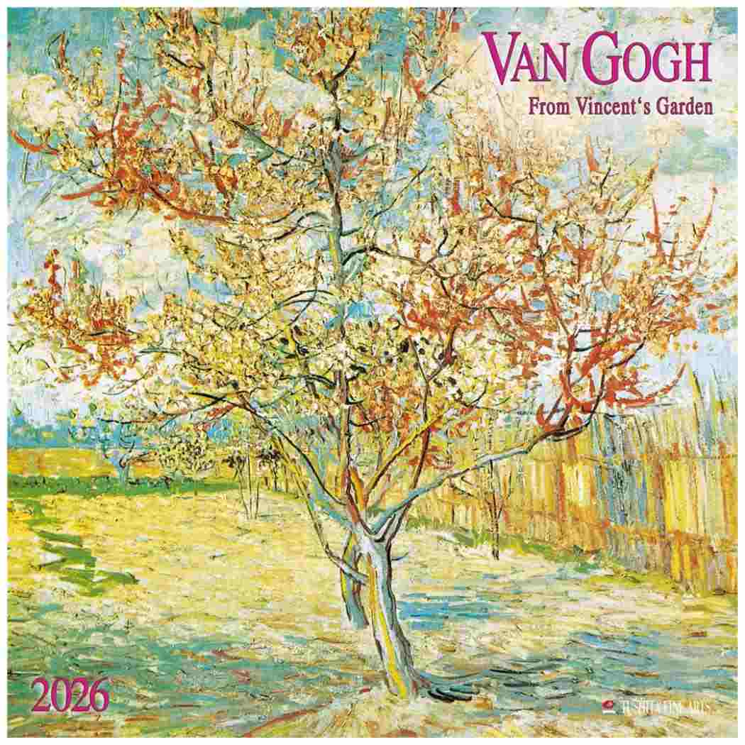 TUSHITA 2026 Calendar 壁掛けカレンダー2026年 Vincent van Gogh - From Vincent's Garden ハート...
