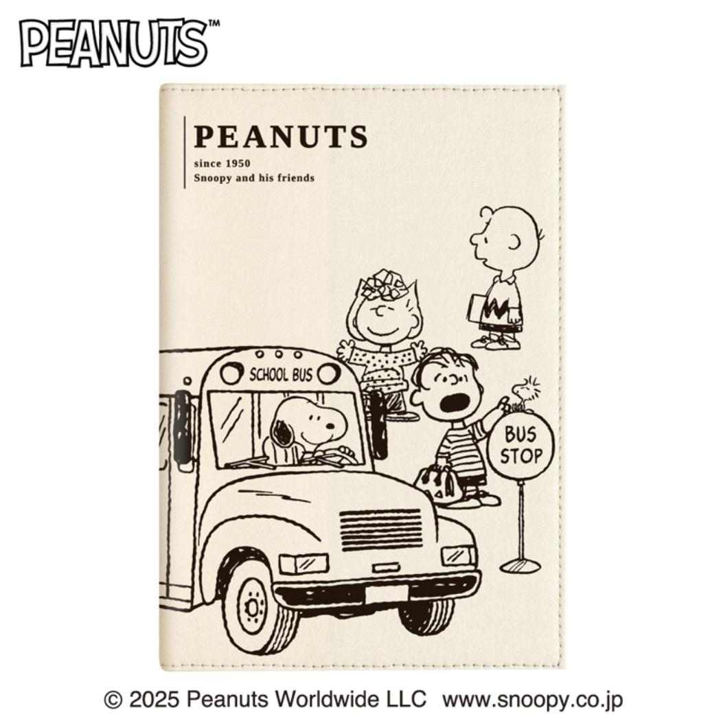 【12月は毎日ポイント10倍!】スヌーピー B6ウィークリー手帳2026 2026年週間ダイアリー 帆布 みんなのバス停 ピーナッツ カミオジャパン キャラクタ...
