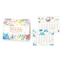 花とすごす季節 2026 Calendar 卓上カレンダー 2026年 日本ホールマーク スケジュール 書き込み お花 フラワー イラスト 令和8年暦 メール便...
