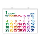 A1壁掛 カラフル 2026Calendar 壁掛けカレンダー2026年 エトランジェ ディ コスタリカ 新日本カレンダー 実用 シンプル グッズ シネマコレクション