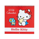 ハローキティ 2026Calendar KTウォールMカレンダー26 壁掛けカレンダー2026年 サンリオ サンリオ インテリア キャラクター 令和8年暦 メー...