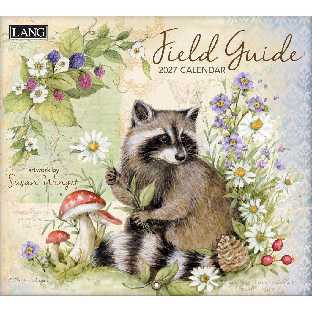 【最大1000円OFFクーポン！】LANG ラング 2027 Calendar 壁掛けカレンダー2027年 Field Guide Susan Winget ハートアートコレクション カントリー フラワー キノコ アニマル インテリア 令和9年暦 シネマコレクション