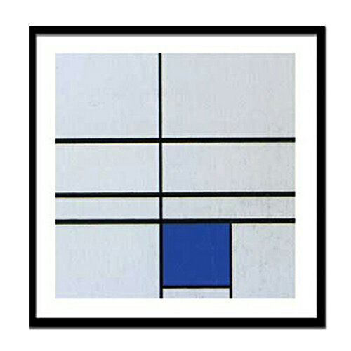 取寄品 Piet Mondrian Untitled composition with blue 1935 SILKSCREEN IPM-14382 額付インテリアアート通販