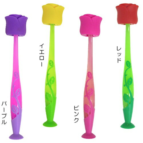 ローズ 薔薇 吸盤付き歯ブラシ 洗面用具通販 スタンディング機能付き【Flores フロレス】 ホワイトデー