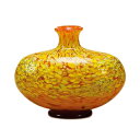 取寄品 津軽びいどろ フラワーベース 花器 中 十和田 紅葉 アデリア ガラス花びん ギフト 雑貨 石塚硝子通販 シネマコレクション