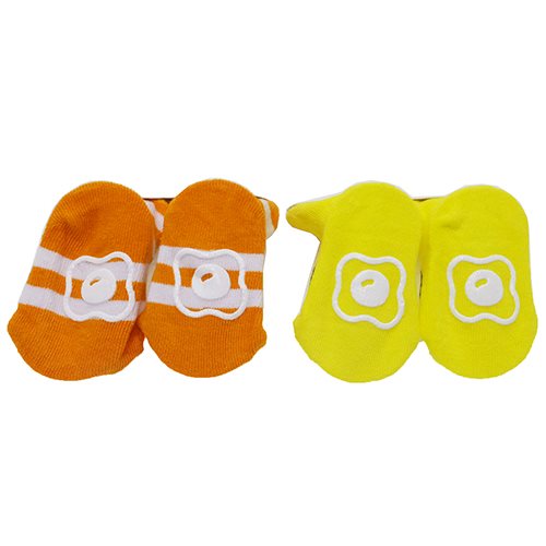 チキンラーメン チキラーズ ベビーソックス 新生児はじめての靴下 ひよこちゃんフェイス スモールプラネット 0-1歳児用 7-10cm キャラクター グッズ シネマコレクション プレゼント 男の子 女の子 ギフト