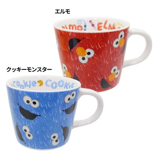 【店内買い回りポイント最大10倍】セサミストリート マグカップ 陶器製 マグ エルモ クッキーモンスター 三郷陶器 315ml スクリブル キャラクター グッズ 通販 シネマコレクション