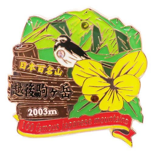 日本百名山 ピンバッジ 1段 ピンズ 越後駒ヶ岳 (魚沼駒ヶ岳) エイコー コレクションケース入り トレッキング 登山 グッズ 通販 メール便可 シネマコレクション プレゼント 男の子 女の子 ギフト