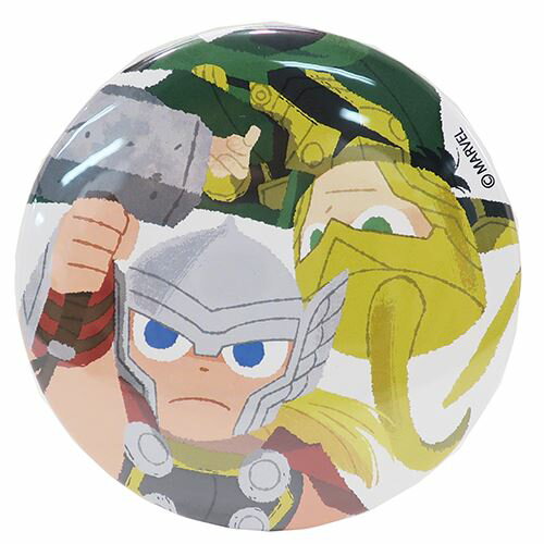 MARVEL COMIC 缶バッジ 75mm ビッグ カンバッジ GuRiHiru マイティソー＆ロキ マーベル スモールプラネット ファッション 雑貨 アメコミ キャラクター グッズ メール便可 MARVELCorner プレゼント 男の子 女の子 ギフト