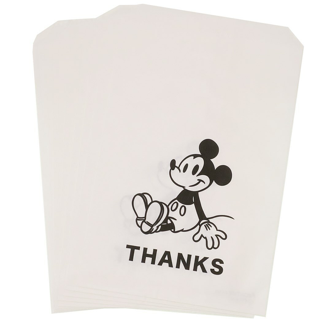 ミッキーマウス 紙袋 フラットペーパーバッグ 10枚 セット サンクス ディズニー フロンティア ラッピング用品 キャラクター グッズ 通販 メール便可 シネマコレクション