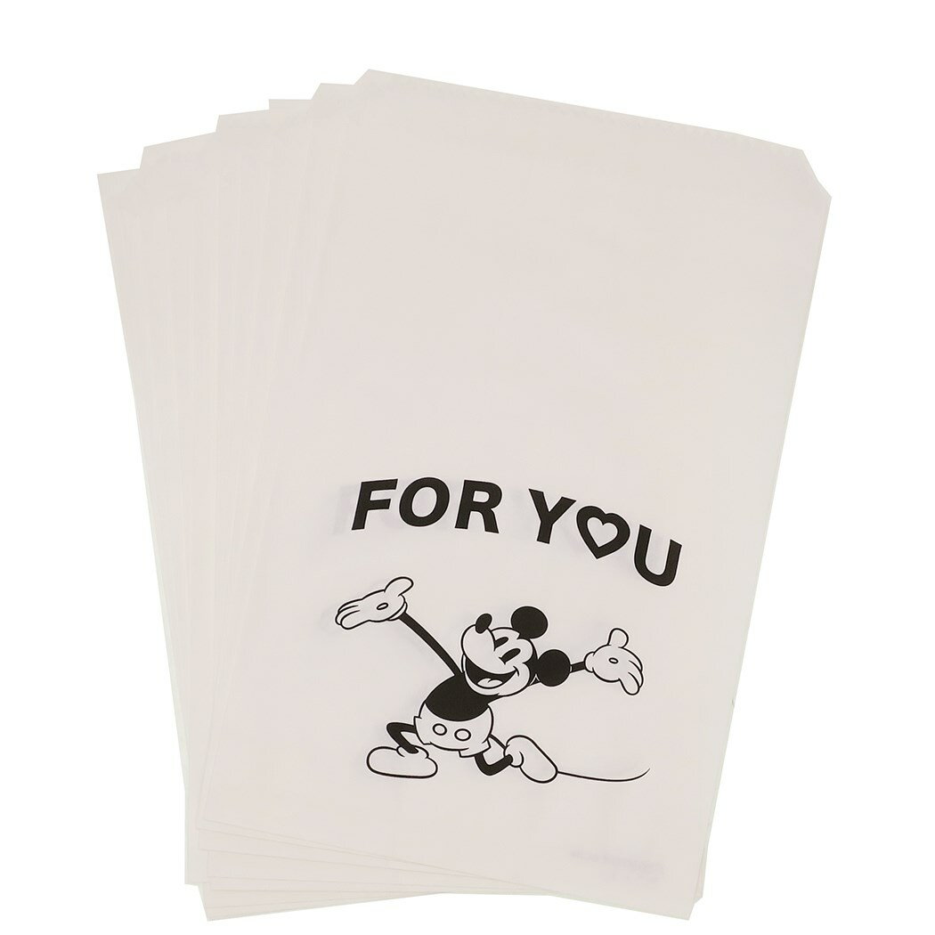 ミッキーマウス 紙袋 フラットペーパーバッグ 10枚 セット フォーユー ディズニー フロンティア ラッピング用品 キャラクター グッズ 通販 メール便可 シネマコレクション