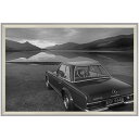 デザイナーズアート 写真 アート B&W PHOTOGRAPHY MB 230SL メルセデス ベンツ 美工社 モノクロ クラシックカー 白黒 額付きインテリア...