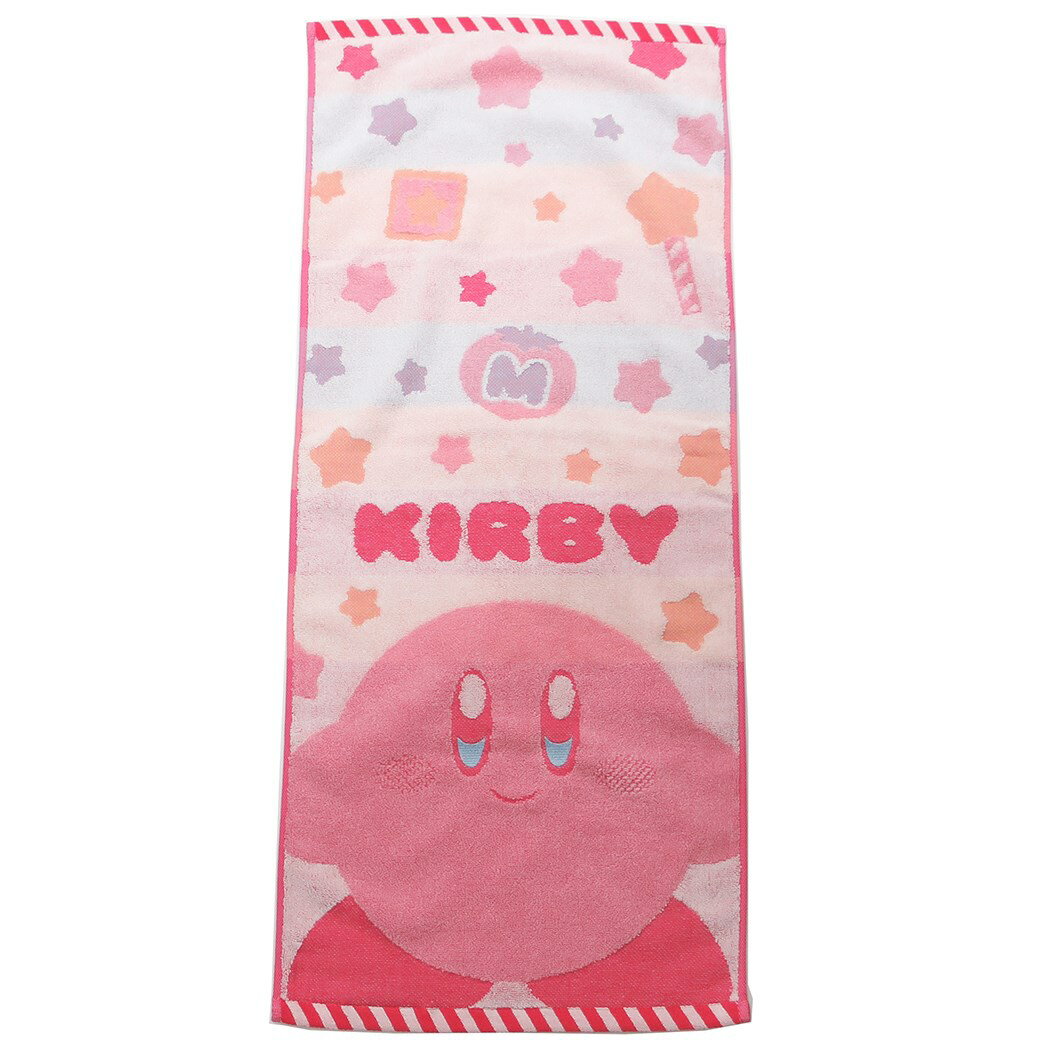 星のカービィ フェイスタオル ジャガードロングタオル ふんわりKirby nintendo 丸眞 ギフト 雑貨 キャ..