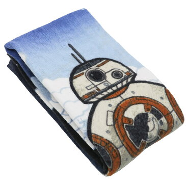 スターウォーズ フェイスタオル 片面ガーゼ ロングタオル BB-8 ネイビー STAR WARS 丸眞 今治タオル キャラクター グッズ 通販 シネマコレクション