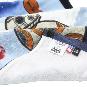 スターウォーズ フェイスタオル 片面ガーゼ ロングタオル BB-8 ネイビー STAR WARS 丸眞 今治タオル キャラクター グッズ 通販 シネマコレクション