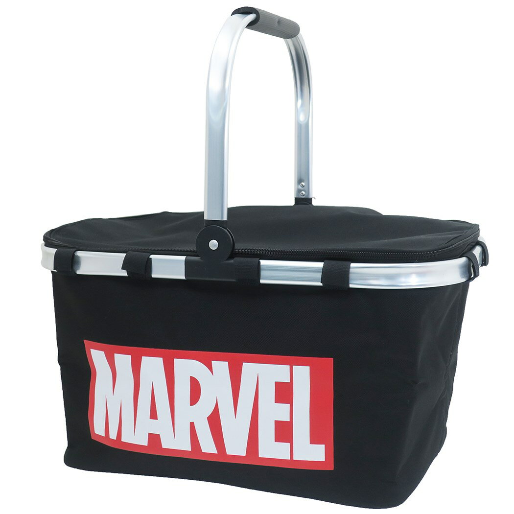 MARVEL 保冷バッグ アルミ 持ち手付き クーラーバッグ ロゴアート マーベル 丸眞 アウトドアバッグ キャラクターグッズ 【MARVELCorner】