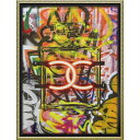 アマンダ グリーンウッド インテリアパネル ブランド キャンバスアート グラフィティ パフューム1(Mサイズ) 43.5x56.5cm 額付き ポスター インテ...