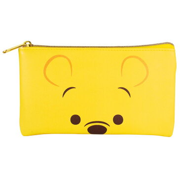 くまのプーさん 筆箱 合皮 フラットポーチ ディズニー ティーズファクトリー ペンケース 小物入れ キャラクターグッズ メール便可 シネマコレクション