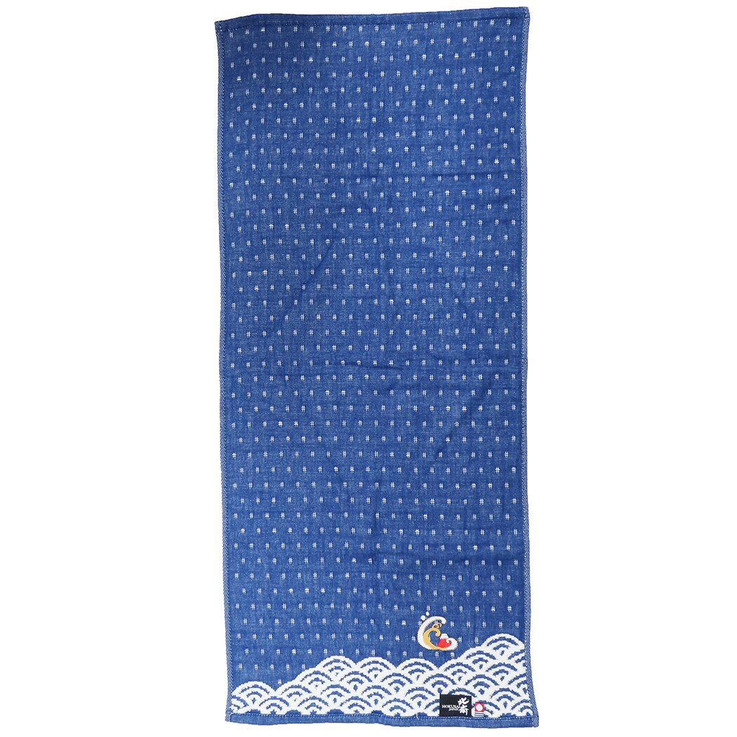 フェイスタオル 葛飾北斎 ジャガード ロングタオル あおなみ インバウンド 丸眞 和風タオル 今治タオルグッズ メール便可 シネマコレクションのサムネイル